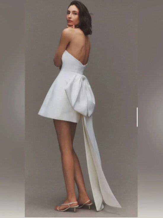 Sachin & Babi Dresses & Skirts - Sachin & Babi Grace Strapless Back-Bow Mini Dress | Ivory | US 0 | Worn Once